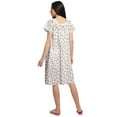 thumbnail image 4 of Moomaya Short Sleeve Nightdress For Ladies Printed Button Placket Nightwear, 4 of 4