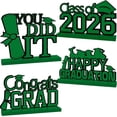 thumbnail image 2 of 4Pcs Green Graduation Decorations Class of 2026 Congrats Grad Wooden Graduation Table Decorations for 2026 Graduation Party Decorations, 2 of 5