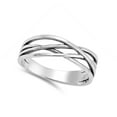 thumbnail image 4 of Oxidized Criss Cross Infinity Knot Ring .925 Sterling Silver Band Jewelry Female Male Unisex Size 5, 4 of 4