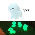 thumbnail image 2 of 5 minifiguras luminosas de perro, estatua de cachorro que brilla en la oscuridad, adorno de mesa. Estilo B, 2 of 6