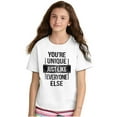 thumbnail image 3 of Unique Like Everyone Else Funny Crewneck T Shirts Boy Girl Teen Brisco Brands M, 3 of 6