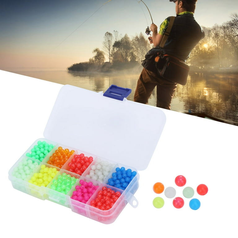 Fishing Beads Assorted Set, 1000pcs/box Fishing Luminous Stopper Beads  Colorful Block Beans Set Fishing Accessories Saltwater Freshwater [Bead