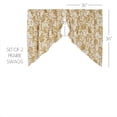 thumbnail image 2 of VHC Brands Dorset 4 PC Mustard Gold Curtain Set (2 Prairie Swag 36x18 and 2 Tier 36x36), 2 of 5
