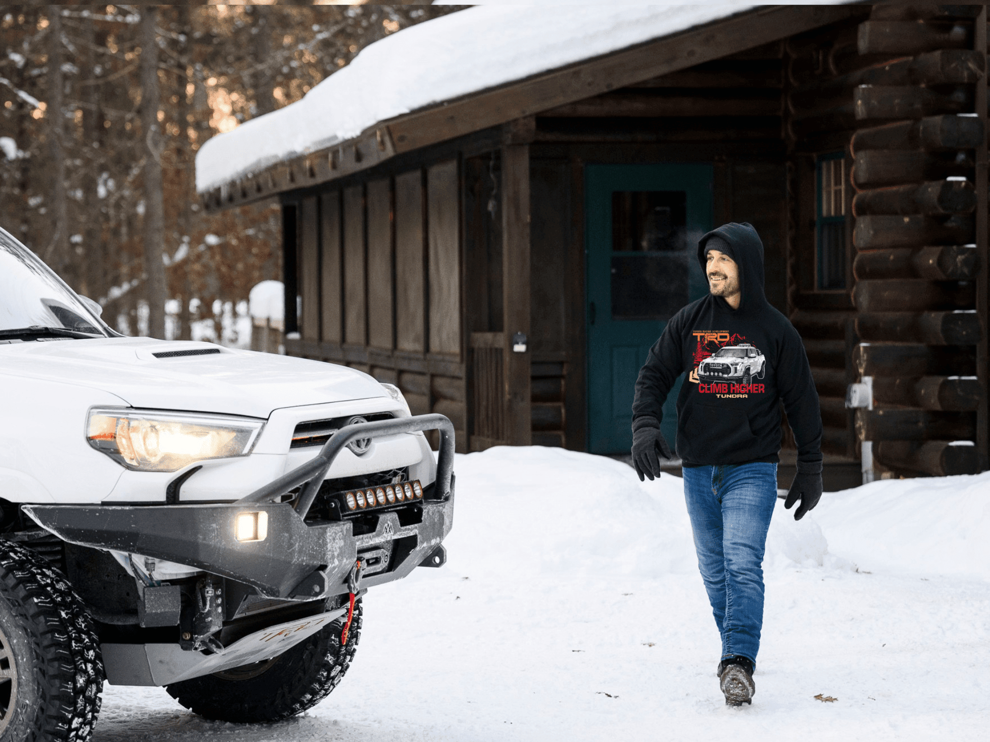 Toyota Tundra TRD Pick-Up Truck Off Road Climb Higher Hoodie