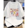 thumbnail image 1 of Men'S Short-Sleeve T-Shirt with Colorful Hand-Drawn Patterns, a Versatile Top That Combines Personality And Creativity., Casual Sporty Tee, Comfy Tee, 1 of 8