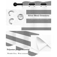 thumbnail image 5 of Grey and Thermal Insulated Blackout Curtains for Bedroom 45 Length White Stripes Room Darkening Curtain 1 Panel Grommet Window Curtain Drape for Living Room Nursery Room, 5 of 7