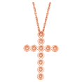 thumbnail image 5 of ARAIYA FINE JEWELRY 14K Rose Gold Lab Grown Diamond Cross Pendant with Rose Gold Plated Silver Rope Chain Necklace (3/8 cttw, E-F Color, VS1 Clarity), 18" for Women, 5 of 8