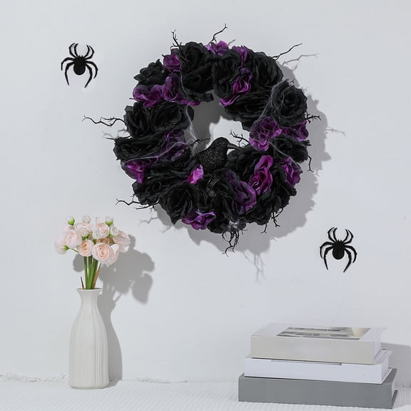 XGFHYJEH Halloween Hanging Wreath Decorations for Door Wall, Halloween Decoration Ornament for Indoor Outdoor, Halloween Scary Decor for Home Outside Yard Lawn Garden Party