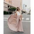 thumbnail image 3 of utcoco Women's High Waisted Pleated Chiffon Long Skirts, 3 of 4