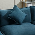 thumbnail image 7 of Williamspace 111.4" Convertible Sectional Sofa Couch, Modern L-Shaped Upholstered Sofa with Reversible Chaise and 5 Pillows, Luxury Comfy Deep Seat Couch with Ottoman for Living Room Apartment, Blue, 7 of 7