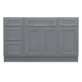 thumbnail image 5 of 54 in. W x 21 in. D x 32.5 in. H Bath Vanity Cabinet without Top in Silver, 5 of 5