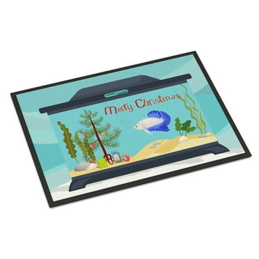 Carolines Treasures CK4531JMAT Plakat Betta Merry Christmas Door Mat Indoor Rug or Outdoor Welcome Mat 24x36 Doormat