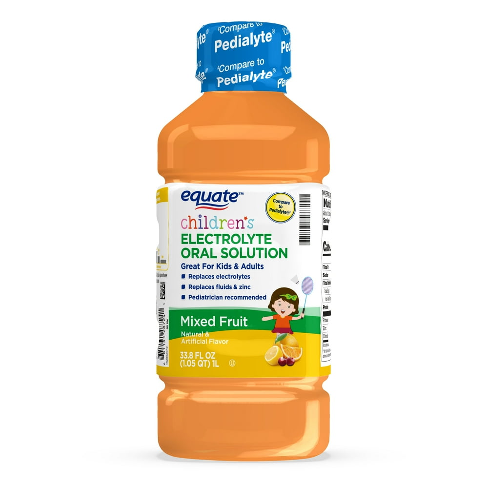 Equate Children's Electrolyte Solution, Mixed Fruit, 33.8 oz Bottle