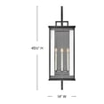 thumbnail image 3 of 20019BK Hinkley Lighting Weymouth - 20W 4 LED Outdoor Extra Large Wall Mount Lantern-45.5 Inch Tall and 14 Inch Wide-Black Finish, 3 of 9