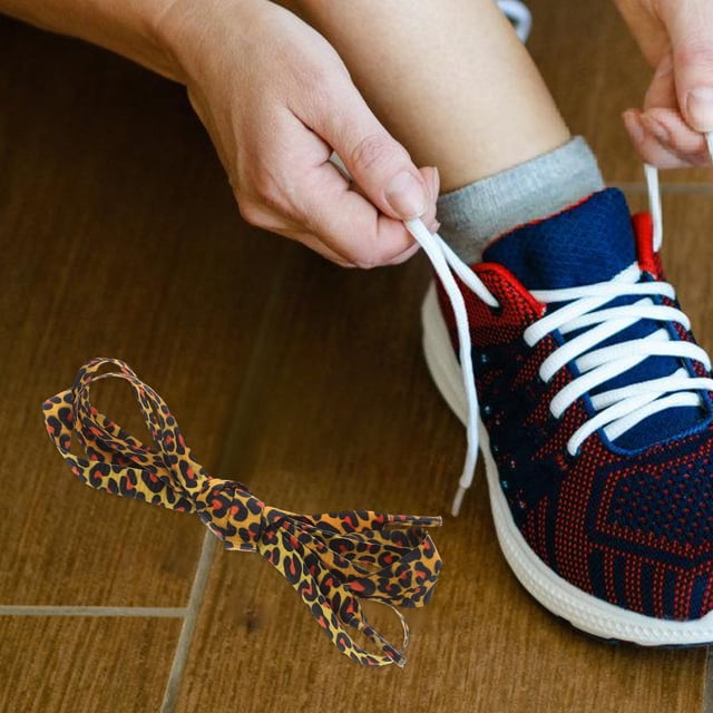 unbranded 2Par Cordones Clásicos Estilo Leopardo Para Accesorio Resistente