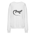 thumbnail image 1 of Sudadera informal con cuello redondo y manga larga con estampado de lagarto para hombre Pompotops  oipoqjl39205, 1 of 3
