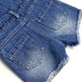 thumbnail image 5 of KIDSCOOL SPACE Baby Girls Denim Shorts,Little Boys Ripped Raw Edge Hem Jeans Summer Shortalls,Blue,2-3 Years, 5 of 7