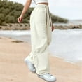 thumbnail image 4 of iHPH7 Fall Outfits for Women Baggy Sweatpants Womens Fall Fashion Women's Activewear Womens Fall Pants Athletic Pants for Women Fall Clothes Beige L, 4 of 9