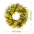 thumbnail image 5 of 18Inch Spring Wreath Forsythia Wreath with Yellow Daisy Summer Wreaths for Front Door Wreath for Seasonal Decor, 5 of 8