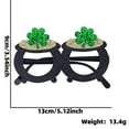 thumbnail image 4 of KKBOTIVE St. Patrick's Day Party Glasses Novelty Shamrock Eyewear for Festive Prom Celebration, Black One Size, 4 of 5