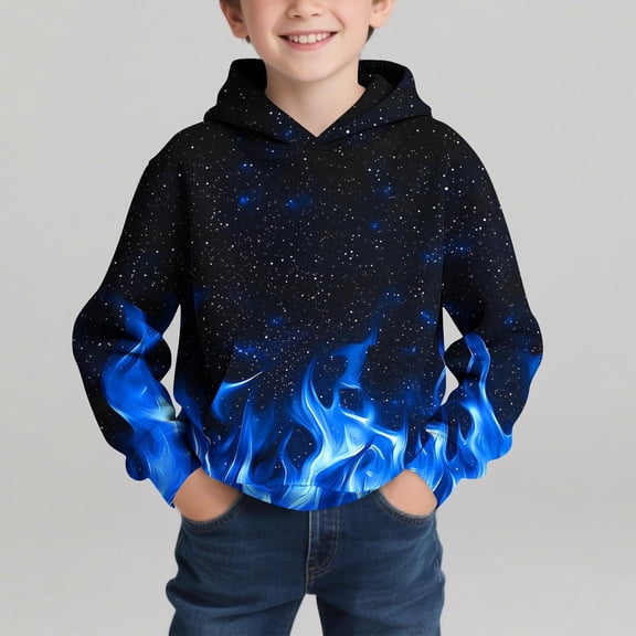 breaise Boys Hoodies Kids 3D Print Pullover Long Sleeve Sweatshirts Outdoor Workout Sports Sweatshirt with Pocket