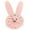 Pink, variant on BallsFHK Cute Rabbit Wooden Mute Wall Clock Bedroom Children's Room Home Decoration