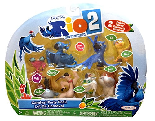 Rio 2 Movie Carnival Party Pack Mini Figures Set 8-pack New