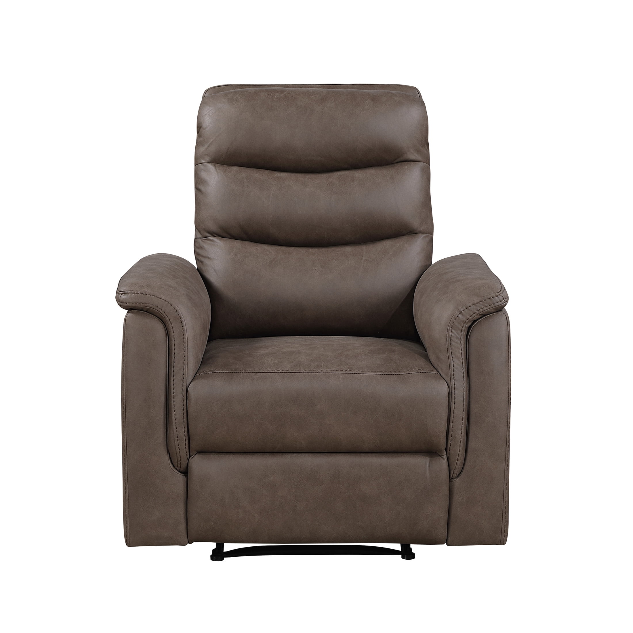 OakvillePark Solstice 38" Wide Microfiber Manual Wall Hugger Reclining Chair, Brown