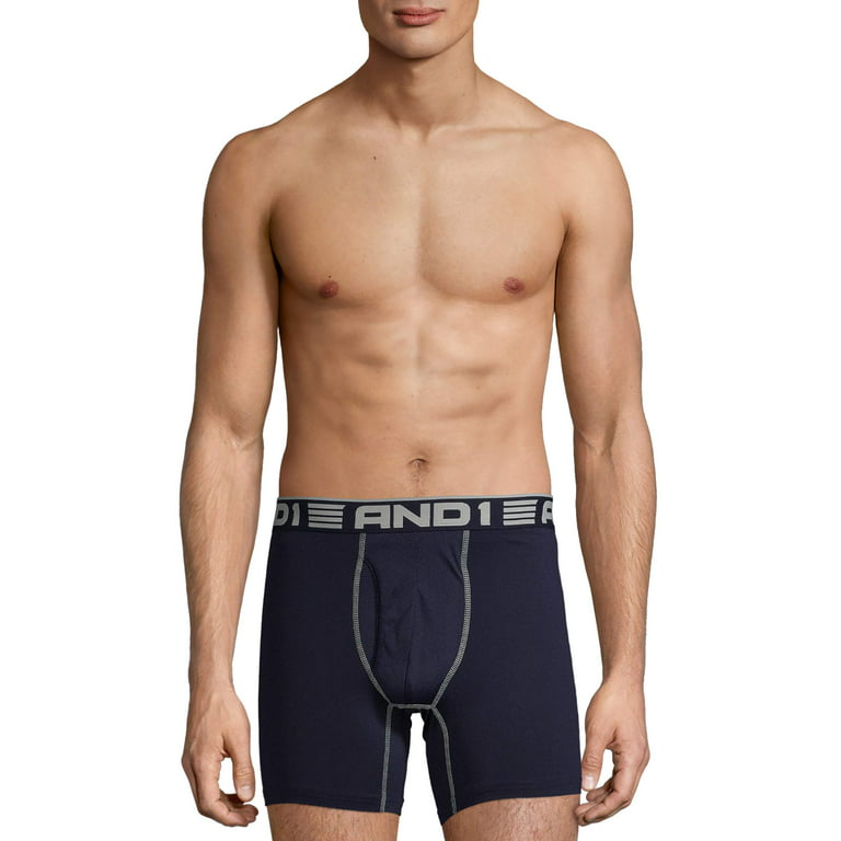 AND1 Men's Underwear Pro Platinum Boxer Briefs, 6 Pack, 6 