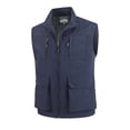 thumbnail image 4 of Big & Tall Men's Sleeveless Utility Fishing Vest Mesh Liner Stand Collar Full Zip Cargo Workwear Jacket for Hiking Travel Quick Dry Lightweight Solid Color, 4 of 7