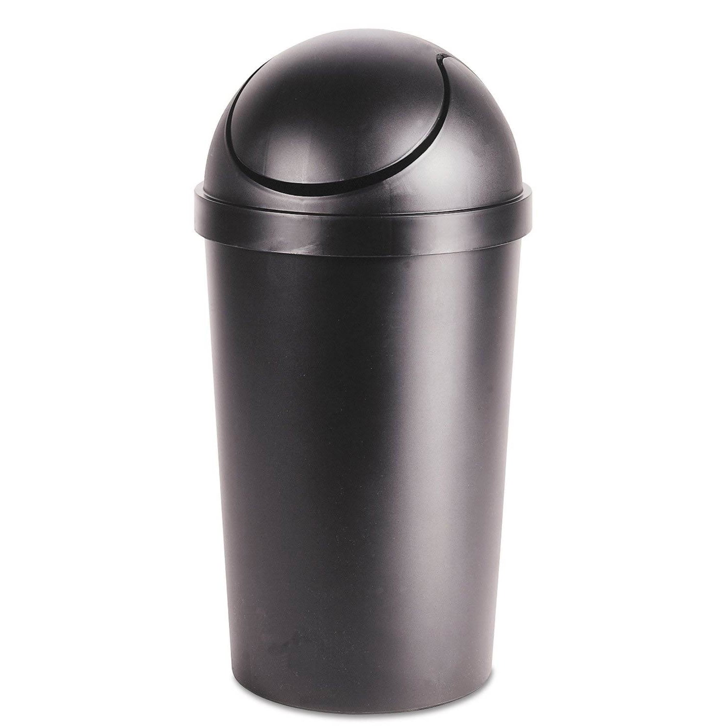 Sterilite 10 Gallon Black Swing Top Wastebasket