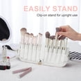 thumbnail image 5 of Unique Bargains Makeup Brush Bag Waterproof Stand-Up Makeup Brush Organizer Travel-Friendly Design White, 5 of 7