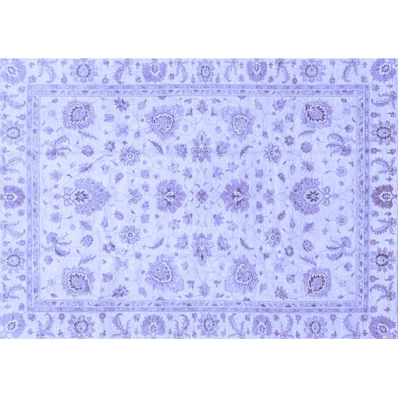 Ahgly Company Indoor Rectangle Oriental Blue Traditional Area Rugs, 5' x 7'