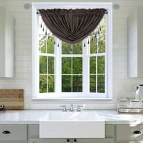 1PC ROD POCKET SOLID LINED FOAM BAKCING BLACKOUT WINDOW CURTAIN PANEL TREATMENT DRAPE SMOOTH TOUCH ( BROWN, RS8 VALANCE 48" X 38" )