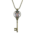 thumbnail image 1 of Peking Opera Head Colorful Longhumen Key Necklace Pendant Tray Embellished Chain, 1 of 3