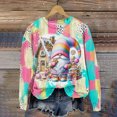 thumbnail image 2 of Christmas Day Color Blocked Women's Hoodie Cute Cartoon Autumn/Winter Long Sleeved Round Neck Clothing Fashion Sportswear 2024, 2 of 5