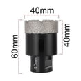 thumbnail image 1 of Bgsha M14 Thread Dry Vacuum Brazed Drill Core Bit Ceramic Tile Stone Hole Saw, 1 of 9