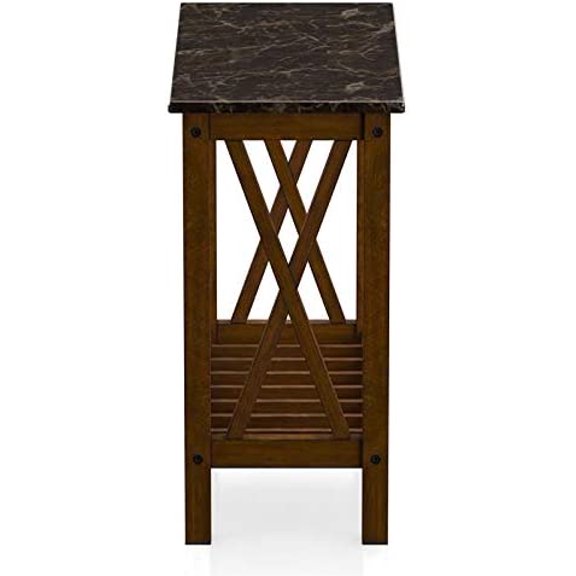 Furniture of America Quint Contemporary Wood Side Table in Brown
