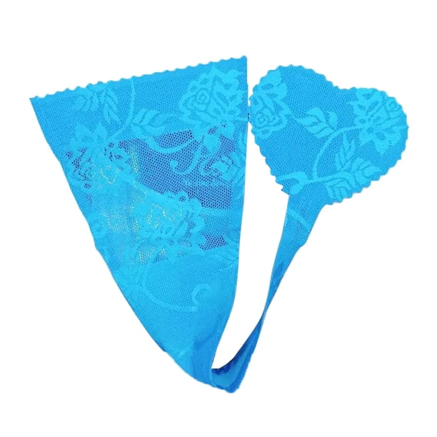 Gibobby Tangas de mujer sexy Mujeres lencería sexy encaje tanga bragas ropa interior abierta tangas bragas(Azul,XL)