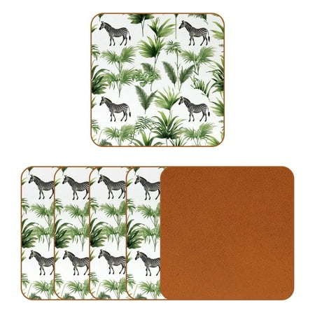 

YZUOUZY Coasters Coffee Table Decor 6 PCS Square Cool Coasters Frosting Fruits Cakes Chocolate Cream