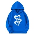 thumbnail image 3 of Sudaderas con capucha para niños y niñas, sudaderas casuales de manga larga, lindas sudaderas de gran tamaño con bolsillo de polar, chaquetas para niñas, 3 of 4