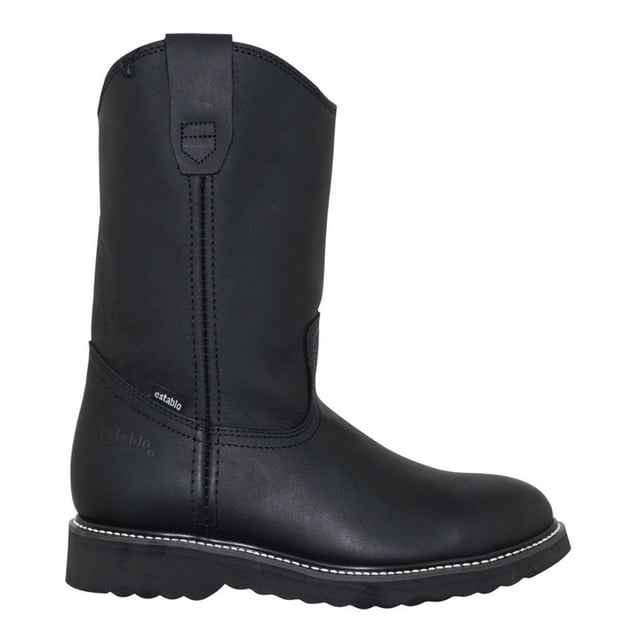 Bota De Trabajo Establo 507 Tipo Roper De Piel Color Negro