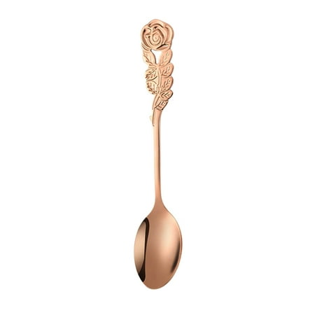 

Christmas Clearance! Feltree Fork Christmas Stainless Steel Rose Spoon Fork Coffee Stirring Spoons Dessert Forks Christmas Gifts Kitchen Accessories Tableware Decoration