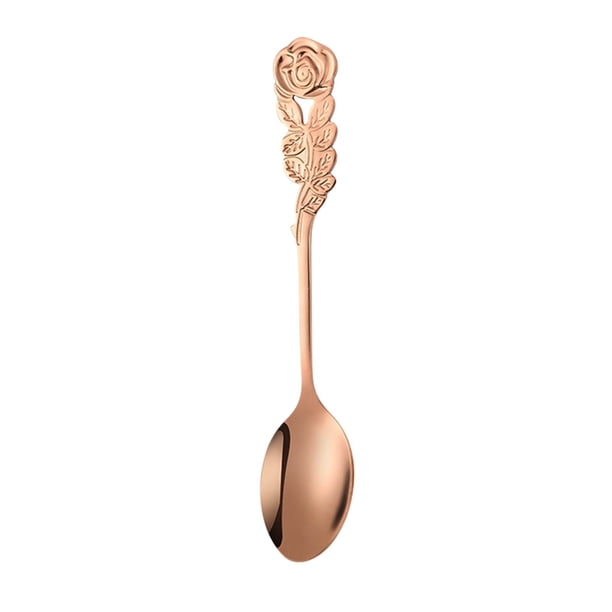 Conjunto de Regalo de Café Navidad Acero Inoxidable Cuchara de Rosa Tenedor Cucharas de Agitación de Café Postre Tenedores Regalos de Navidad Accesorios de Cocina Decoración de Vajillas Conjunto de Re