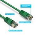 thumbnail image 4 of FireFold Cat5e Ethernet Patch Cable 50ft Green with Gold Plated RJ45 Connectors – 350 MHz High Performance Patch Cord – 4 UTP 24 AWG Stranded Copper Pure Conductors with PVC Jacket, 4 of 4