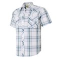 thumbnail image 1 of Camisa COEVALS CLUB para hombre, estilo western a cuadros, manga corta, 4XL, blanca, 1 of 7