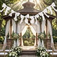 thumbnail image 6 of Feledorashia Bow Ribbon Garland, Party Bunting Decoration, Streamer for Wedding Birthday Shower Anniversary Wall Backdrop Table and Decor, Preassembled Fabric Bows with Continuous Cord and Shape, 6 of 6
