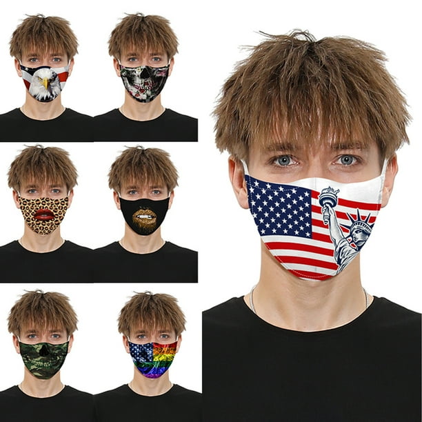 3d Printed Funny Mouth Cover Unisex Mouth Muffle Half Face Cover Fashion Clothing Washable Reasuable Breathable Outdoor Protection Walmart Com Walmart Com