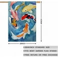 thumbnail image 2 of Watercolor Fish House Flag 28 x 40 Inch Large Vertical Double Sided Swimming Together Seasonal Outside Décor for Garden Yard Farmhouse Flags, 2 of 5