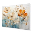 thumbnail image 2 of Designart "Teal Orange botanic particles II" Abstract Botanicals Metal Art Print, 2 of 5